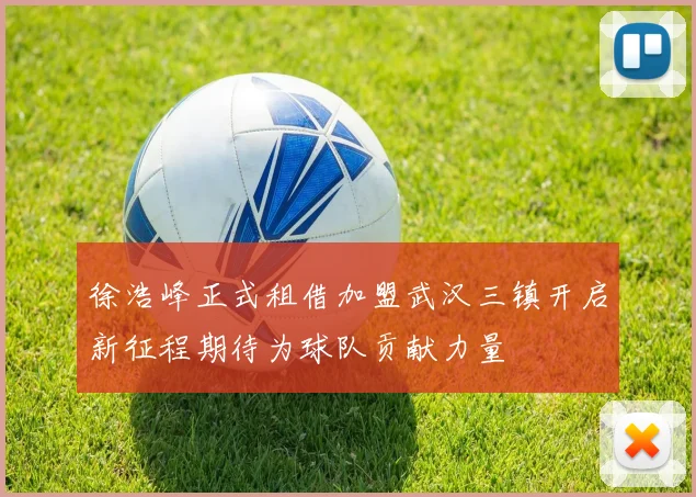 徐浩峰正式租借加盟武汉三镇开启新征程期待为球队贡献力量